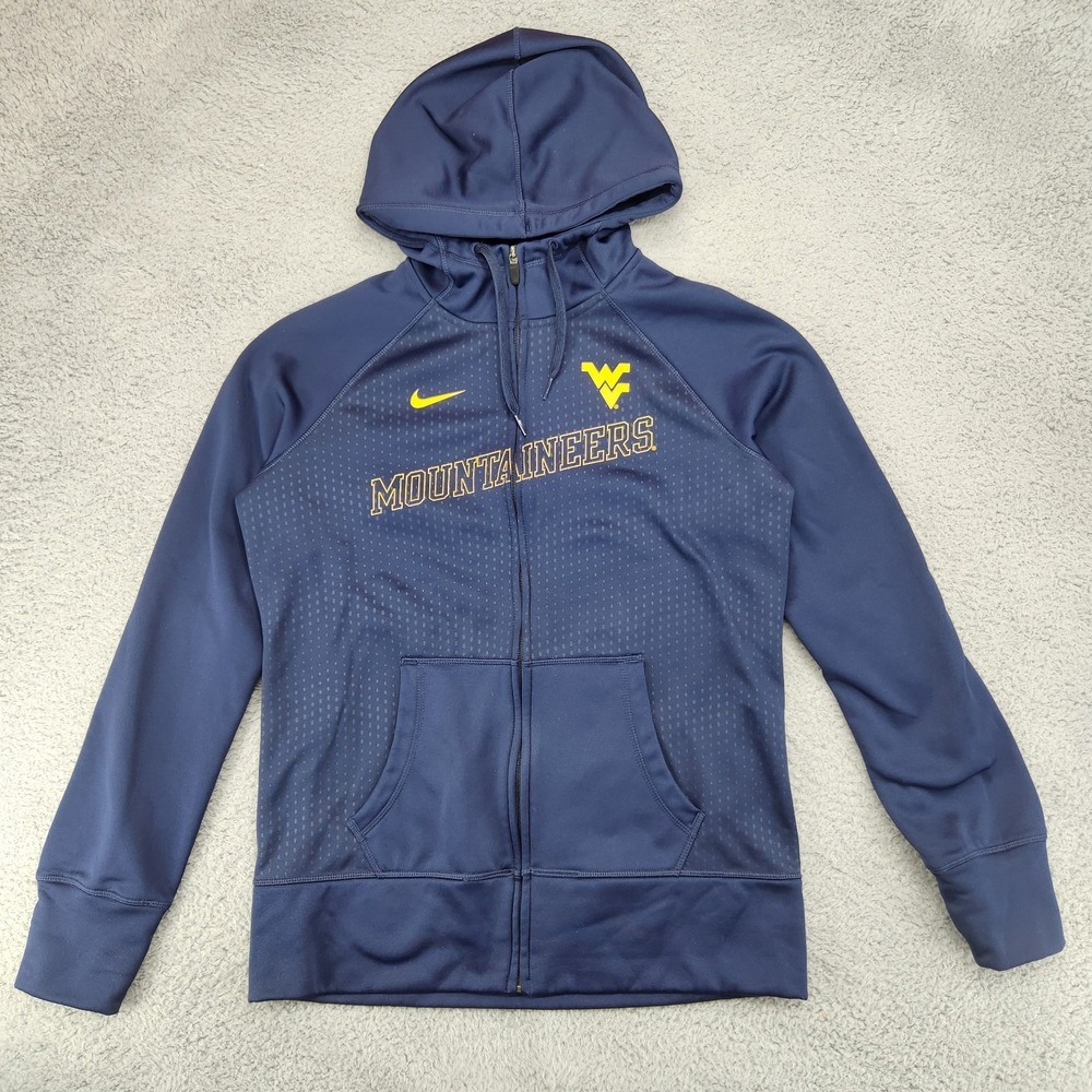 West Virginia Mountaineers Nike Therma-Fit Full-Zip Cowl Neck Hoodie Womens L